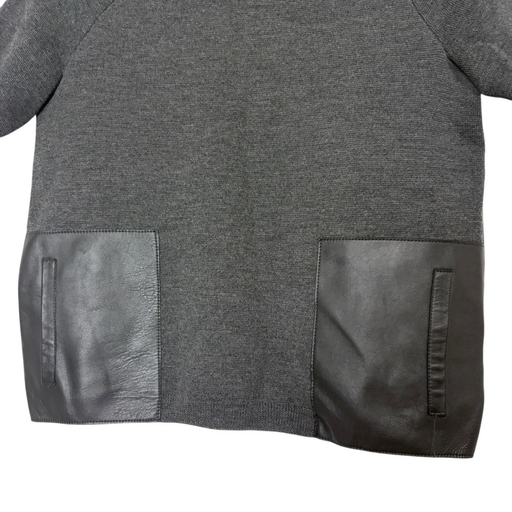 J. Crew Merino Wool Sweater Top XS Short Sleeve Grey Academia Preppy - Picture 9 of 9